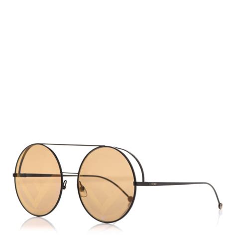 fendi 0285/s|FENDI Metal F is Fendi Printed Run Away Round Frame .